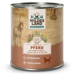 Wildes Land Classic Adult Pferd mit Süßkartoffel Nassfutter 6 x 800 g