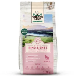 Wildes Land Classic Adult Rind und Ente Trockenfutter 4 x 1,2 kg