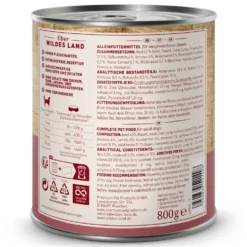 Wildes Land Classic Adult Rind mit Süßkartoffel Nassfutter 6 x 800 g