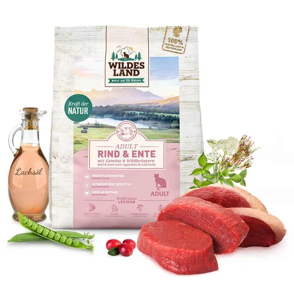 Wildes Land Classic Adult Rind und Ente Trockenfutter 400 g