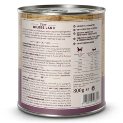 Wildes Land Classic Adult Wildschwein mit Pastinake Nassfutter 6 x 800 g
