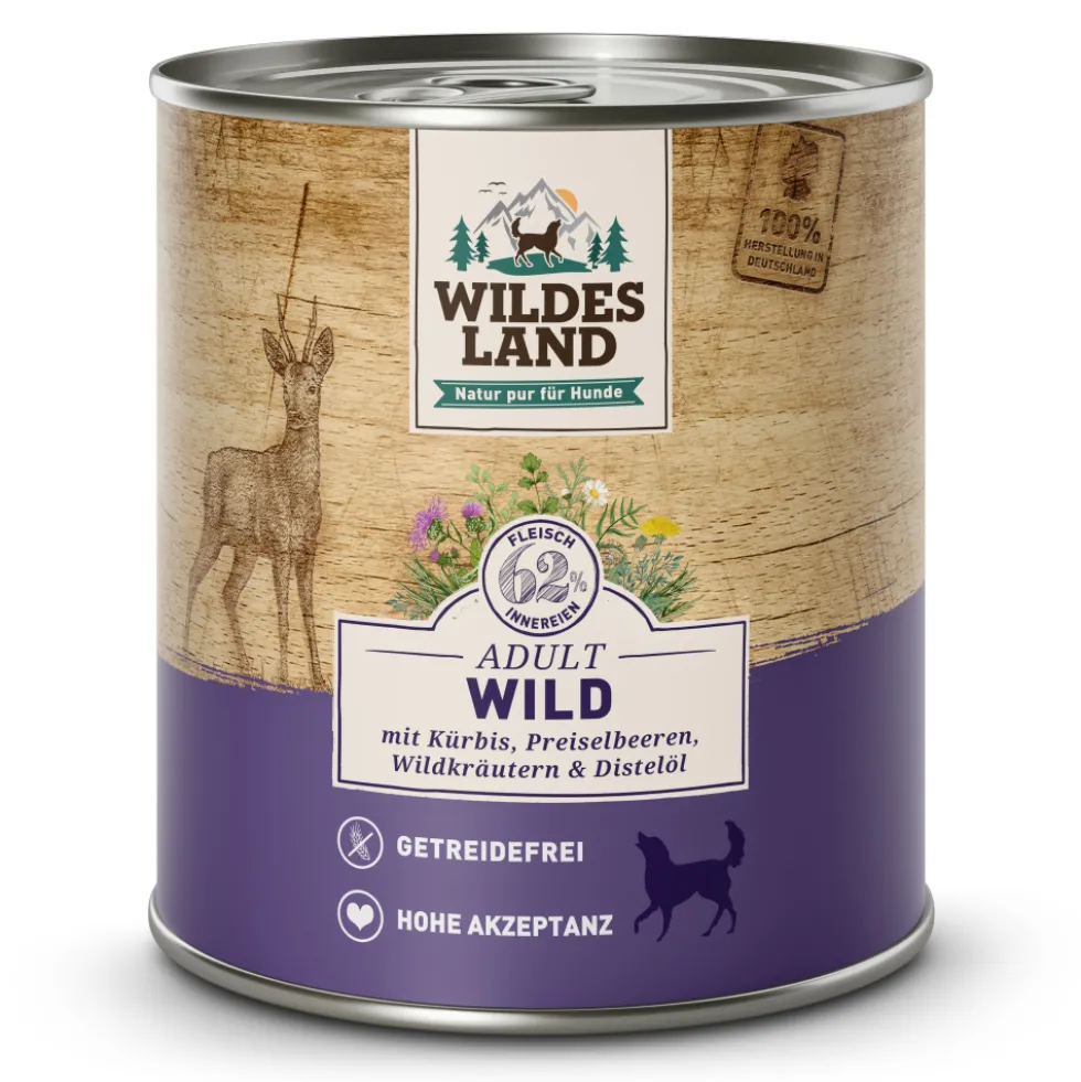 Wildes Land Classic Adult Wild mit Kürbis Nassfutter 6 x 800 g