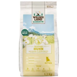 Wildes Land Classic Kitten Huhn Trockenfutter 4 x 1,2 kg