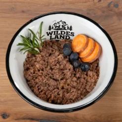 Wildes Land Classic Puppy Rind mit Süßkartoffel Nassfutter 6 x 400 g