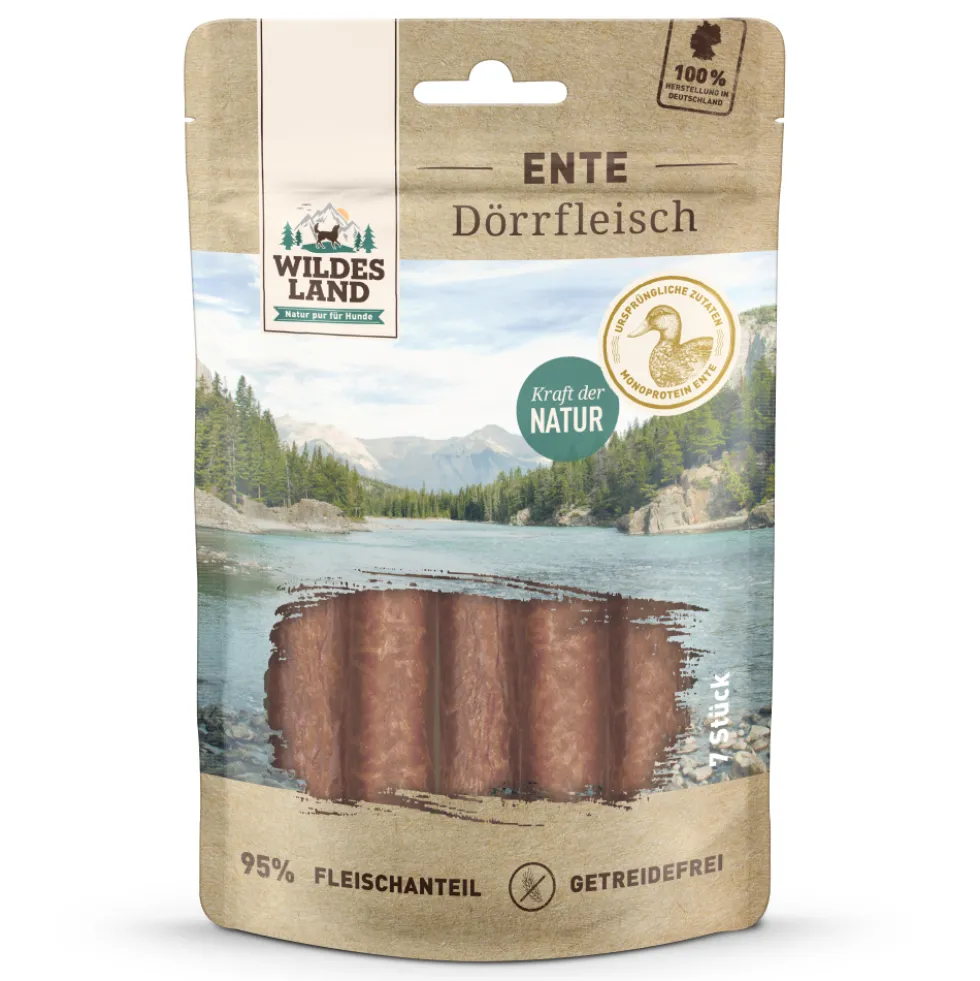 Wildes Land Dörrfleisch Ente Snack 7 Stück