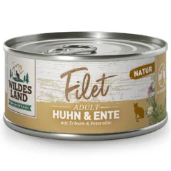 Wildes Land Filet Huhn & Ente mit Erbsen & Petersilie Nassfutter 12 x 80 g