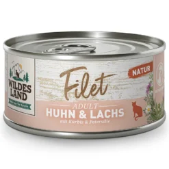Wildes Land Filet Huhn & Lachs Nassfutter 12 x 80 g