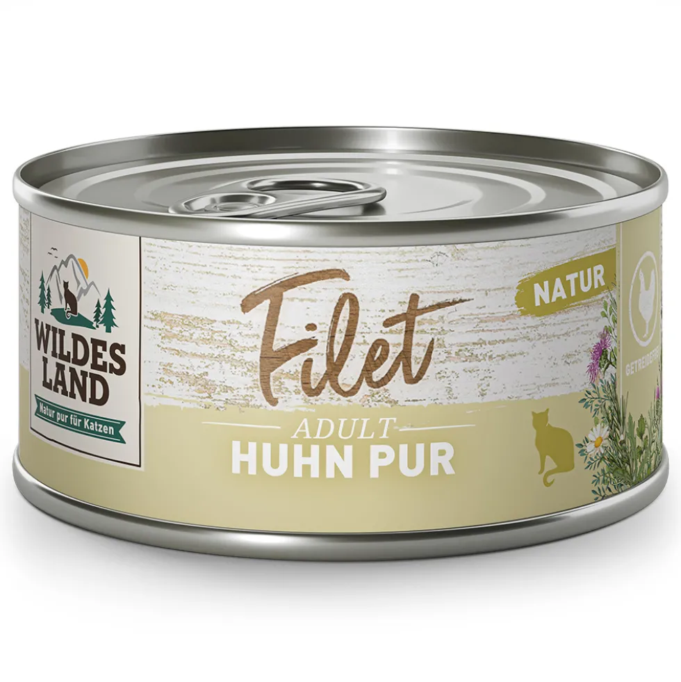 Wildes Land Filet Huhn Pur Nassfutter 60 x 80 g