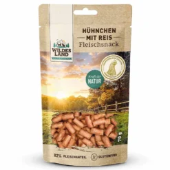 Wildes Land Fleischsnacks Hühnchen mit Reis Snack 7 x 70 g