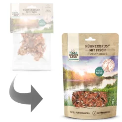 Wildes Land Fleischsnacks Hühnerbrust mit Fisch Snack 200 g