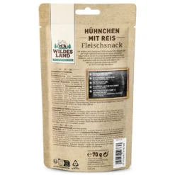 Wildes Land Fleischsnacks Hühnchen mit Reis Snack 70 g