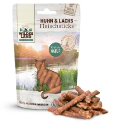 Wildes Land Fleischsticks Huhn & Lachs Snack 9 x 50 g