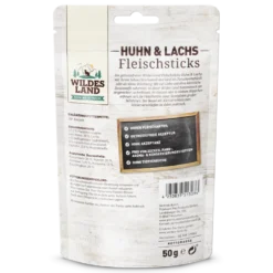 Wildes Land Fleischsticks Huhn & Lachs Snack 9 x 50 g