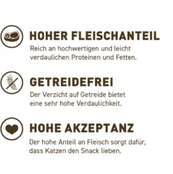 Wildes Land Fleischsticks Huhn & Lachs Snack 50 g