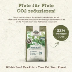 Wildes Land Pawprint Insect Adult Hermetia Larve Trockenfutter 10 kg