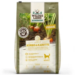 Wildes Land PawPrint Veggie Adult Kürbis & Karotte Trockenfutter 10 kg
