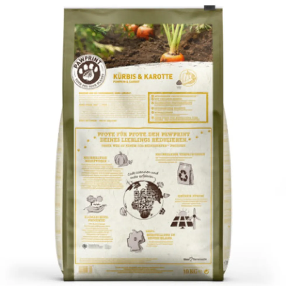 Wildes Land PawPrint Veggie Adult Kürbis & Karotte Trockenfutter 10 kg