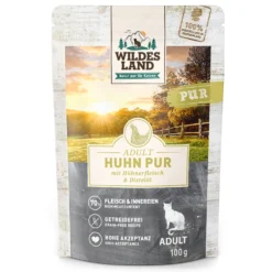 Wildes Land PUR Adult Huhn mit Distelöl Nassfutter 12 x 100 g