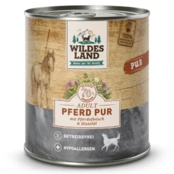 Wildes Land PUR Adult Pferd mit Distelöl Nassfutter 6 x 800 g