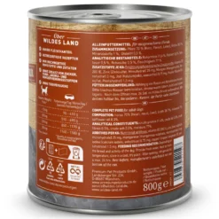 Wildes Land PUR Adult Pferd mit Distelöl Nassfutter 6 x 800 g