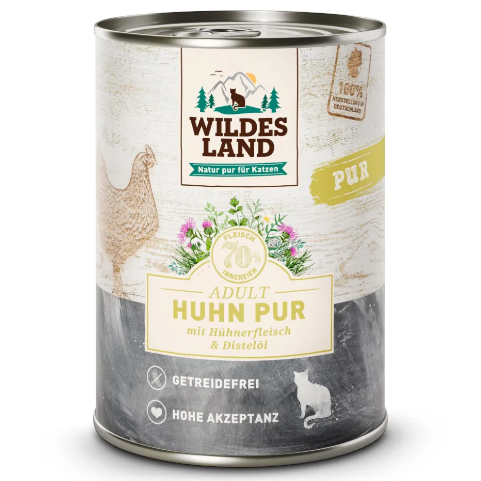Wildes Land PUR Adult Probe-Paket Nassfutter 6 x 400 g