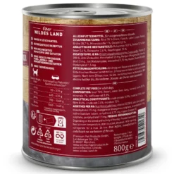Wildes Land PUR Adult Rind mit Distelöl Nassfutter 6 x 800 g