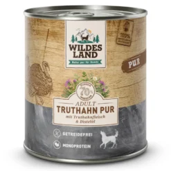 Wildes Land PUR Adult Truthahn mit Distelöl Nassfutter 6 x 800 g