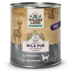 Wildes Land PUR Adult Wild mit Distelöl Nassfutter 6 x 800 g