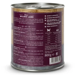 Wildes Land PUR Adult Wildschwein mit Distelöl Nassfutter 6 x 800 g