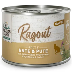 Wildes Land Ragout Ente & Pute mit Süßkartoffeln Nassfutter 6 x 180 g