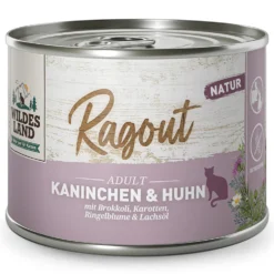 Wildes Land Ragout Kaninchen & Huhn mit Brokkoli Nassfutter 30 x 180 g
