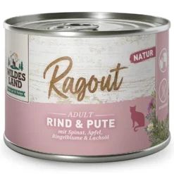 Wildes Land Ragout Rind & Pute mit Spinat Nassfutter 30 x 180 g