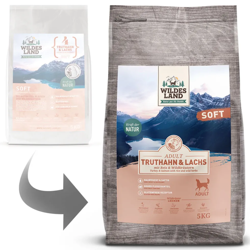 Wildes Land Soft Adult Truthahn & Lachs mit Reis Trockenfutter 5 kg