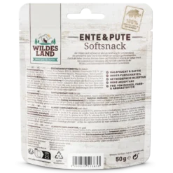Wildes Land Softsnack Ente & Pute Snack 8 x 50 g