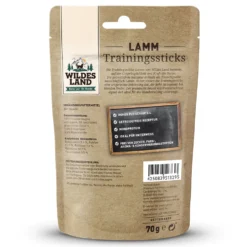 Wildes Land Trainingssticks Lamm Snack 70 g