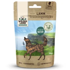 Wildes Land Trainingssticks Lamm Snack 70 g