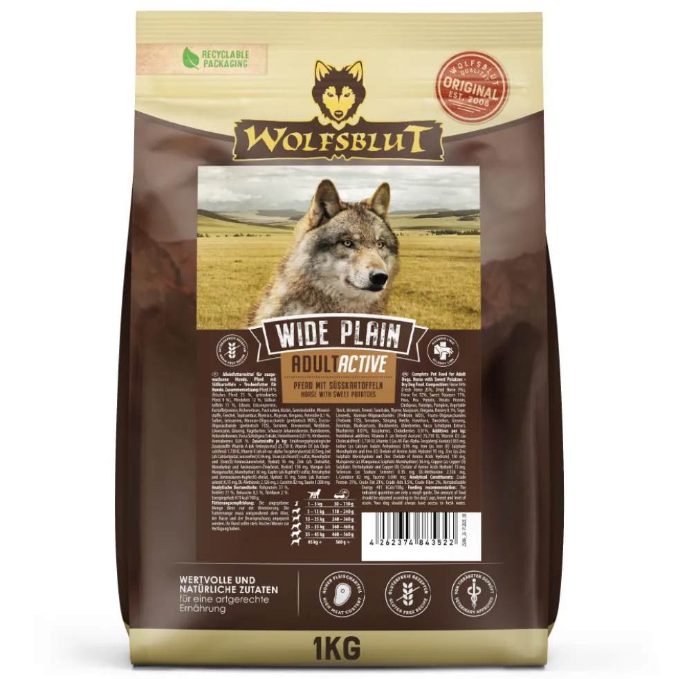 Wolfsblut Active Wide Plain Trockenfutter 1 kg