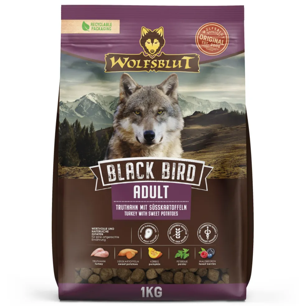 Wolfsblut Adult Black Bird Trockenfutter 1 kg
