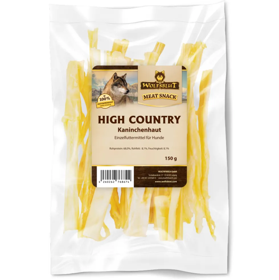 Wolfsblut Kauartikel High Country Kaninchenhaut Snack 150 g
