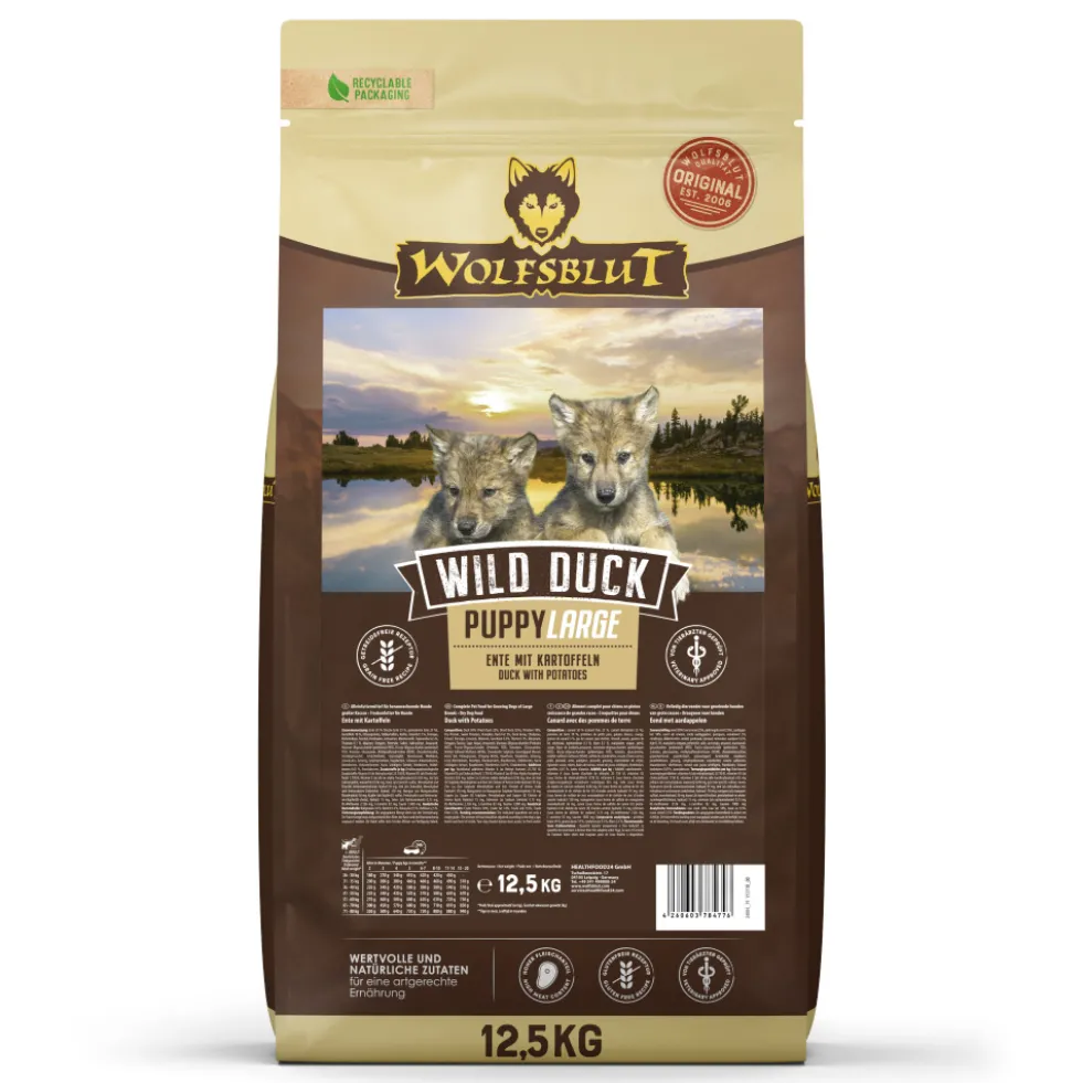 Wolfsblut Large Breed Puppy Wild Duck Trockenfutter 12,5 kg