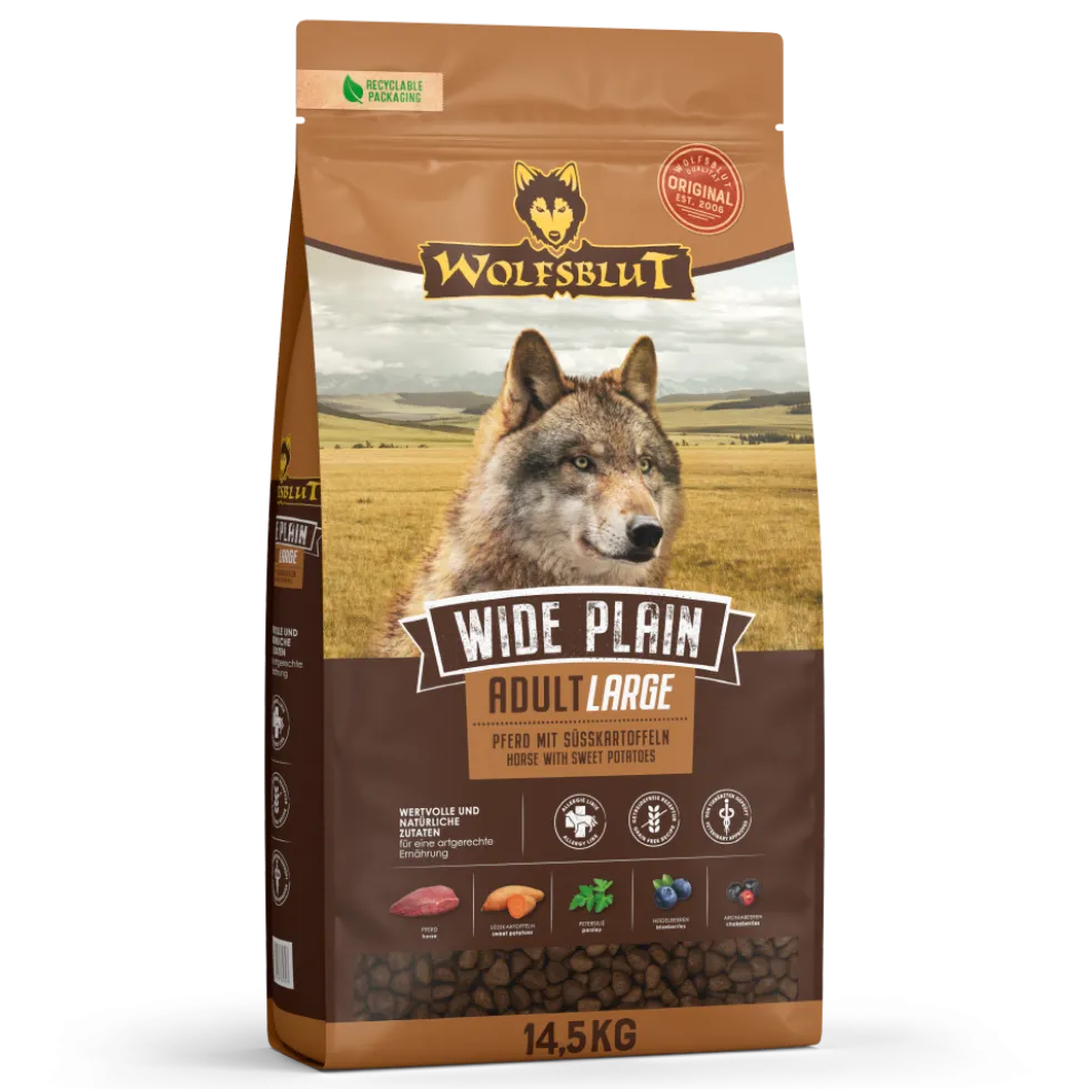 Wolfsblut Large Breed Wide Plain Trockenfutter 14,5 kg