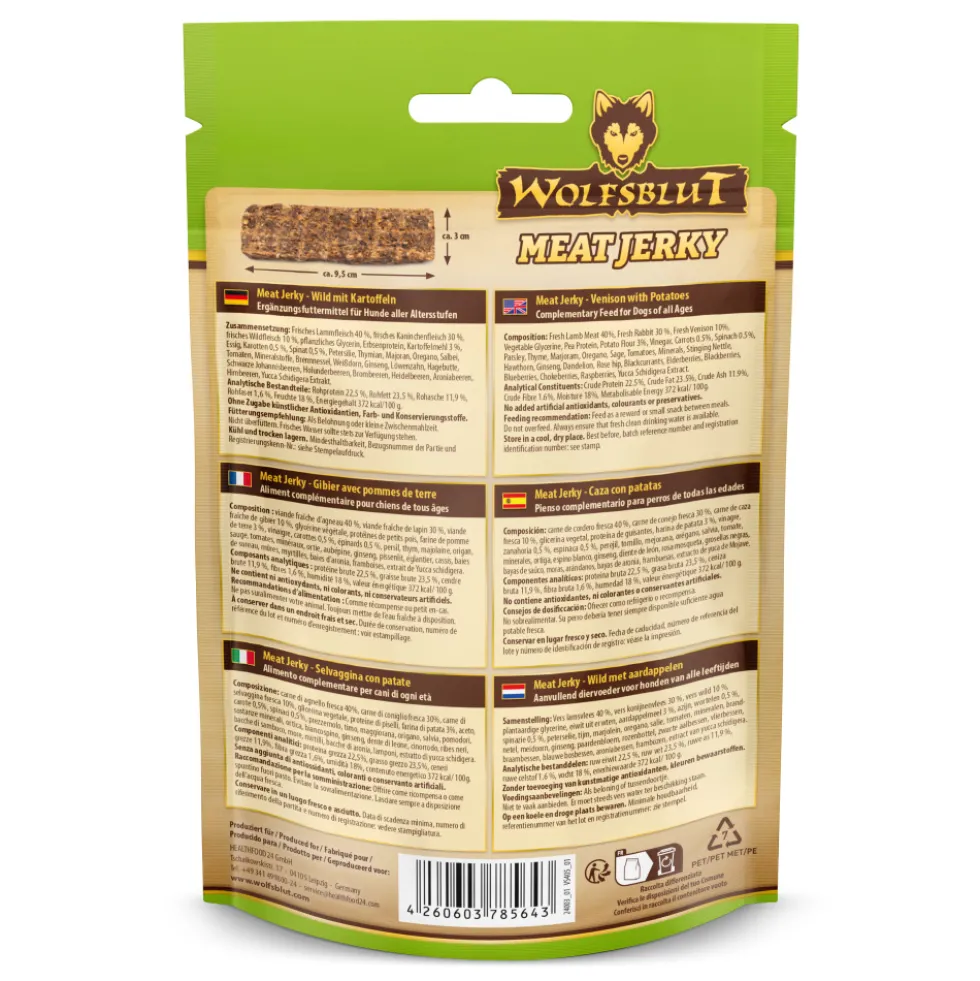 Wolfsblut Meat Jerky Dark Forest Snack 80 g
