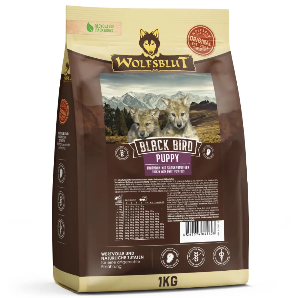 Wolfsblut Puppy Black Bird Trockenfutter 1 kg