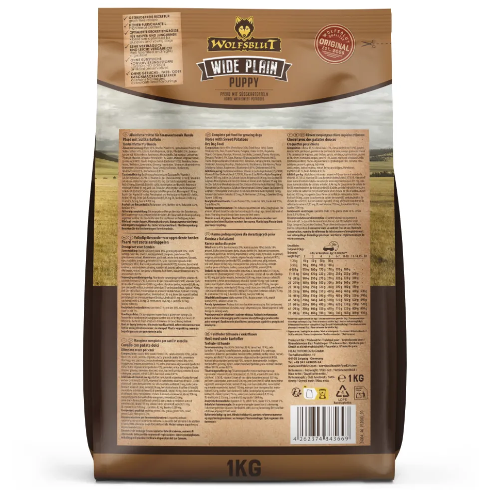 Wolfsblut Puppy Wide Plain Trockenfutter 1 kg