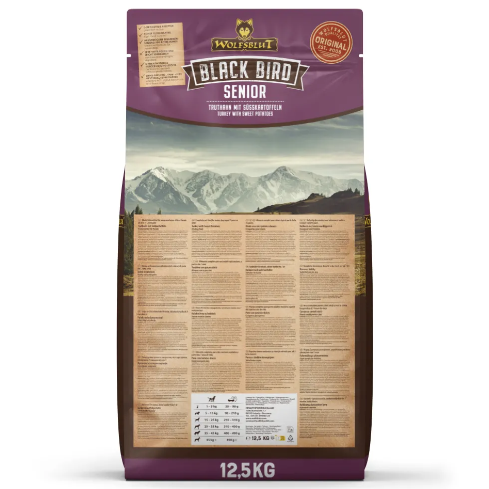 Wolfsblut Senior Black Bird Trockenfutter 12,5 kg